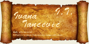 Ivana Tančević vizit kartica